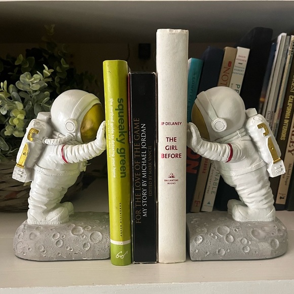 Astronaut Polyresin Weighted Bookends Playful Space - Picture 2 of 14